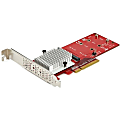 StarTech.com Dual M.2 PCIe SSD Adapter Card - x8 / x16 Dual NVMe or AHCI M.2 SSD to PCI Express 3.0 - M.2 NGFF PCIe (m-key) Compatible - Dual M.2 PCIe SSD adapter to install 2 PCI Express M-Key SSD (NVMe/AHCI) in computer