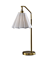 Adesso Lyra Table Lamp, Antique Brass/White Fabric Shade 1 thumbnail image