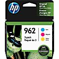 HP 962 Cyan, Magenta, Yellow Ink Cartridges, Pack Of 3, 3YP00AN