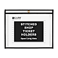 C-Line Shop Ticket Holder - 12" x 9" - Rectangular - Vinyl - 25 / Box - Clear" 1 thumbnail image