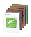 C-Line Deluxe Colored Back Vinyl Folders, Letter Size, Assorted Colors, Box Of 35 Folders