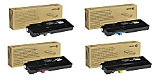 Xerox® C400 Black; Cyan; Magenta; Yellow Extra-High Yield Toner Cartridges Combo, Pack Of 4, 106R03524,106R03526,106R03527,106R03525