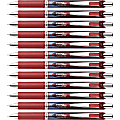 Pentel® EnerGel® RTX Liquid Gel Pens, Pack Of 12, Medium Point, 0.7 mm, Blue Barrel, Red Ink