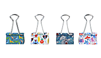 Office Depot® Brand Fashion Binder Clips, 1-1/4" Wide, 50-Sheet Capacity, Assorted Animal Designs, Pack Of 24 Clips 1 thumbnail image