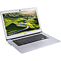 Acer CB3-431 CB3-431-C99D 14" Chromebook - HD - 1366 x 768 - Intel Celeron N3060 Dual-core (2 Core) 1.60 GHz - 4 GB RAM - 16 GB Flash Memory - Sparkly Silver - Chrome OS - Intel HD Graphics 400 - ComfyView (Matte) - IEEE 802.11ac Wireless LAN Standard 1 thumbnail image