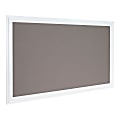 DesignOvations Bosc Non-Magnetic Framed Linen Fabric Pinboard, 27-1/2" x 43-1/2", Gray, White Plastic Frame 1 thumbnail image