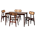 Baxton Studio Tarana 5-Piece Dining Set, 29-1/2”H x 47-1/4”W x 29-15/16”D, Gray/Walnut Brown/Light Brown 1 thumbnail image