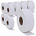 Genuine Joe 2-ply Jumbo Roll Dispenser Bath Tissue - 2 Ply - 3.30" Width x 650 ft Length - 3 19/64" Core - White - 12 / Carton 1 thumbnail image