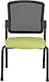 WorkPro® Spectrum Series Mesh/Vinyl Stacking Guest Chair with Antimicrobial Protection, Armless, Lime, Set Of 2 Chairs, BIFMA Compliant