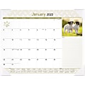 AT-A-GLANCE® Fashion Monthly Desk Calendar, 17" x 21-3/4", Puppies, January to December 2022, DMD16632 1 thumbnail image