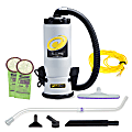 ProTeam QuietPro BP 6 Qt Commercial Backpack Vacuum Cleaner With Xover Multi-Surface Telescoping Wand Tool Kit 1 thumbnail image