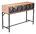 Zuo Modern Console Table, Rectangle, Antique/Black