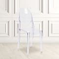 Flash Furniture Ghost Side Chairs, Clear, Set Of 4 Chairs