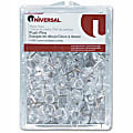 Universal Clear Push Pin - 0.4" Length x 0.3" Diameter - Clear - 100 / Pack 1 thumbnail image