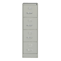 Hirsh 22"D Vertical 4-Drawer File Cabinet, Light Gray