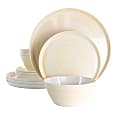 Elama Crafted Clay 12-Piece Dinnerware Set, Cream 1 thumbnail image