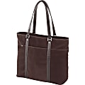 Mobile Edge Chocolate Suede Tote Case - Top-loading - Suede - Chocolate 1 thumbnail image