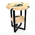 Imperial NFL Wood Round Side Table With Charger, 22”H x 18”W x 18”D, Miami Dolphins 1 thumbnail image