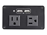 StarTech.com Power Outlet Module for Conference Table Connectivity Box - 2x AC Power and 2x USB-A - Power and Charging Hub - Power Outlet Module 1 thumbnail image