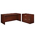 Sauder® Affirm Collection Executive Desk With 2-Drawer Lateral File, 72"W x 30", Classic Cherry