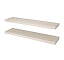 Bestar Universal Floating Shelves, 12"W x 48"L Natural Yellow Birch, Set Of 2 1 thumbnail image