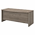 Bush Business Furniture Studio C 72"W Bow-Front Computer Desk, Modern Hickory, Standard Delivery 1 thumbnail image