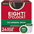 Eight O'Clock® Single-Serve Coffee K-Cup® Pods, Decaffeinated, Original, Carton Of 24