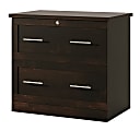 Realspace® 29-7/16"W x 18-1/2"D Lateral 2-Drawer File Cabinet, Peppered Black 1 thumbnail image