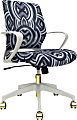 Raynor® Elizabeth Sutton Gramercy Fabric Mid-Back Task Chair, Greyscale Echo/White/Gold 1 thumbnail image