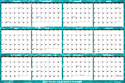 2026 SwiftGlimpse Designer Wall Calendar, 24" x 36", Turquoise Cool Green/White, January To December 1 thumbnail image