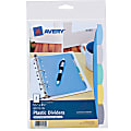 Avery® Write & Erase Plastic Dividers, 5 1/2" x 8 1/2", Multicolor, 5-Tab 1 thumbnail image