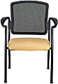 WorkPro® Spectrum Series Mesh/Vinyl Stacking Guest Chair With Antimicrobial Protection, With Arms, Tan, Set Of 2 Chairs, BIFMA Compliant 1 thumbnail image
