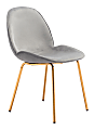 Zuo Modern Siena Dining Chairs, Graphite Gray/Gold, Set Of 2 Chairs