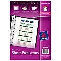 Avery® Diamond Clear Heavyweight Sheet Protectors For Mini Binders, 5 1/2" x 8 1/2", 7-Hole, Clear, Pack Of 25