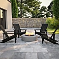 Flash Furniture Charlestown All-Weather Poly Resin Wood Adirondack Chairs, Slate Gray, Set Of 4 Chairs 1 thumbnail image