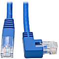 Tripp Lite Right-Angle Cat6 UTP Patch Cable (RJ45) - 1 ft., M/M, Gigabit, Molded, Blue 1 thumbnail image
