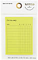 Noted by Post-it Weekly Habit Tracker Notes, 100 Total Notes, 1 Pad/Pack, 2.9 in. x 4 in., Yellow, 100 Sheets/Pad