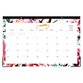 2026 Blue Sky Monthly Desk Pad Calendar, 11" x 17", Magenta Blooms, January To December, 149057 1 thumbnail image
