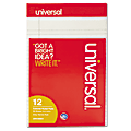 Universal® Color Perforated Notepads, 5" x 8", Narrow Ruled, 100 Pages (50 Sheets), Gray, Pack Of 12 1 thumbnail image