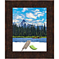 Amanti Art Picture Frame, 15" x 18", Matted For 11" x 14", William Mottled Bronze Narrow