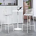 Glamour Home Basil Plastic Barstools With Back, White, Set Of 2 Barstools 1 thumbnail image