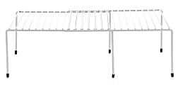Mind Reader Expandable Kitchen Counter/Shelf Organizer Rack, 5-3/4"H x 22-1/2"W x 10-1/2"D, White 1 thumbnail image