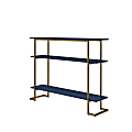 Ameriwood Home Jade Console Soft Table, 31"H x 39-3/8"W x 9-7/8"D, Navy/Gold