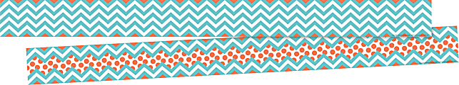 Barker Creek Double-Sided Straight-Edge Border Strips, 3" x 35", Chevron Turquoise, Pack Of 12