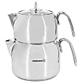 Korkmaz Perla Maxi Stainless Steel Tea Pot And Kettle Set, 18L, Silver 1 thumbnail image
