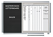 MasterVision® In/Out Magnetic Dry-Erase And Letter Board, 24" x 36", Aluminum Frame 1 thumbnail image
