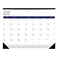 Blueline® DuraGlobe™ Monthly Desk Pad Calendar, FSC Certified, 22" x 17", January-December 2018 (C177227-18)