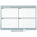 MasterVision 4-Month Magnetic Dry-Erase Planner - Monthly - 4 Month - Silver, White - Aluminum - 36" Height x 48" Width - Scratch Resistant, Ghost Resistant, Accessory Tray, Dry Erase Surface, Heavy Duty, Magnetic - 1 Each