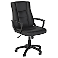 Bush Business Furniture Accord Ergonomic Bonded Leather Office Chair, Black, Standard Delivery