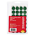Universal® Self™Adhesive Removable Color™Coding Labels, UNV40115, Round, 3/4" Diameter, Green, Pack Of 1,008